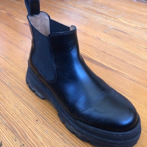 & Other Stories Leather Chunky Boot - W 9.5 - Picture 9 of 10